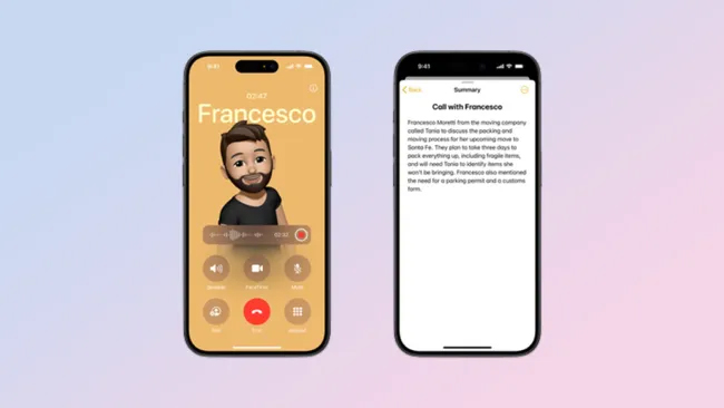 what is ios 18 call recording